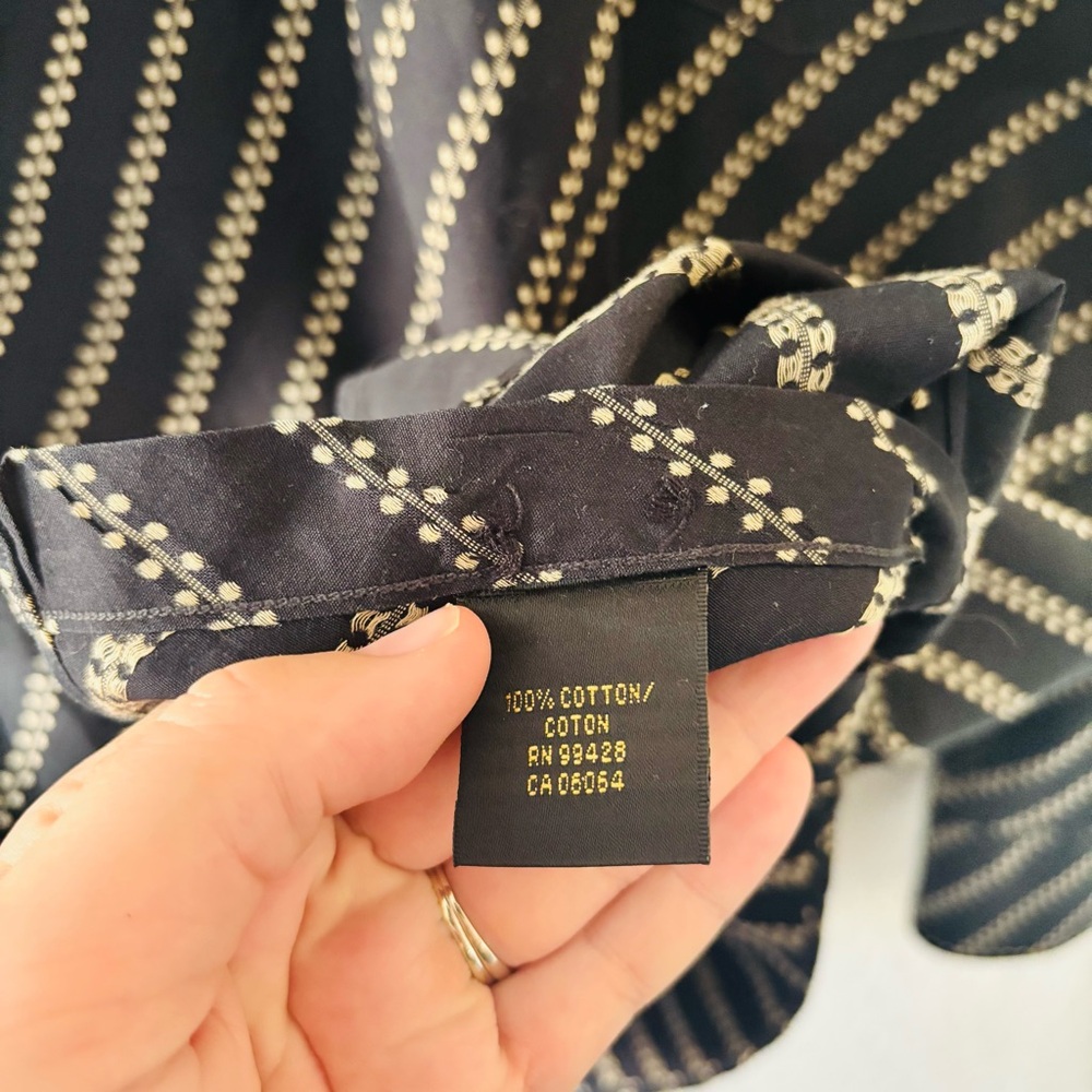 Bugatchi Uomo Black Geometric Print Button Down S… - image 4